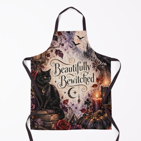 Item preview, Beautifully Bewitched – Gothic Black Cat, Raven & Moon Halloween Art designed and sold by blankTeeShirt.