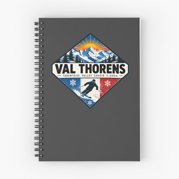 Item preview, Val Thorens France Alps Les Trois Vallées Skiing Ski Sticker TShirt 02 designed and sold by OuterShellUK.