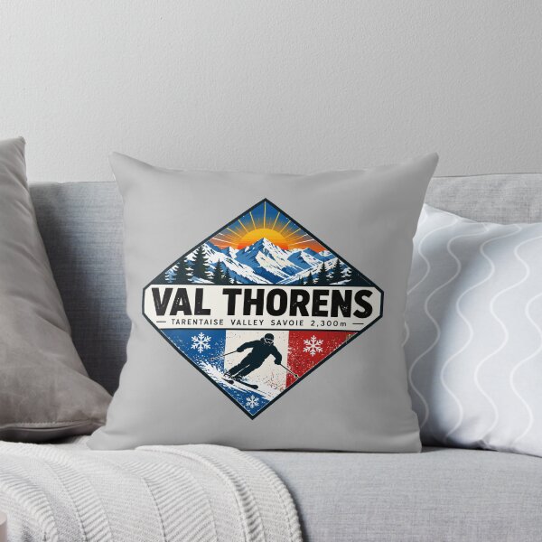 Item preview, Val Thorens France Alps Les Trois Vallées Skiing Ski Sticker TShirt 02 designed and sold by OuterShellUK.