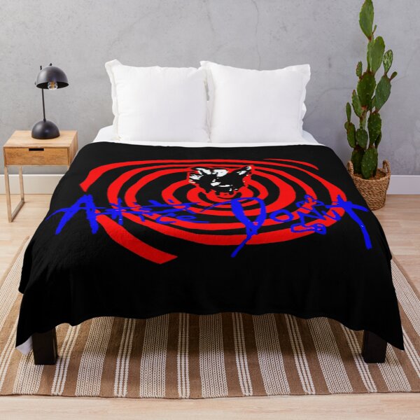 Item preview, Hard Rock Blue Typography Red Spiral Silhouette designed and sold by MosiUniq.