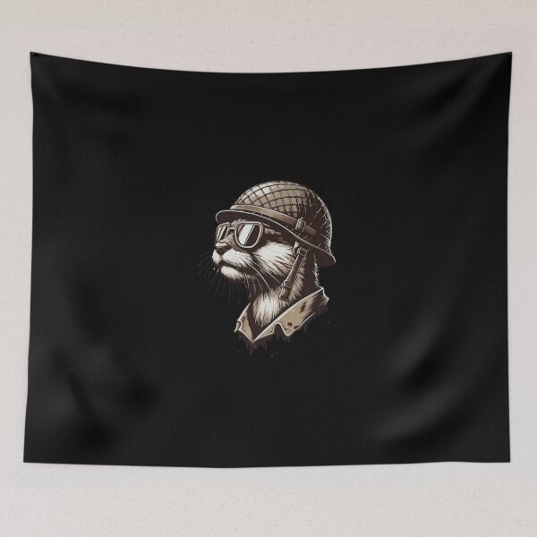 Item preview, Funny Military Otter Soldier Helmet Tactical Animal Art designed and sold by SofiaBrand.