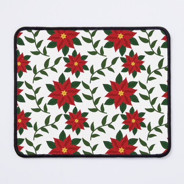 Item preview, Red Poinsettia Botanical Pattern — Dark Green Vine Christmas Floral Repeat Print designed and sold by HopeAndHustle.