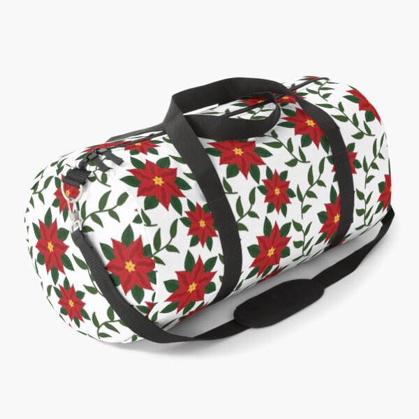 Item preview, Red Poinsettia Botanical Pattern — Dark Green Vine Christmas Floral Repeat Print designed and sold by HopeAndHustle.
