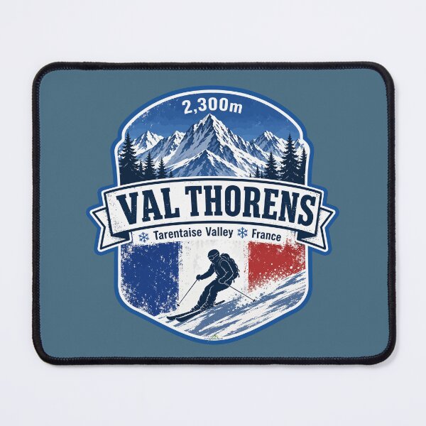 Item preview, Val Thorens France Alps Les Trois Vallées Skiing Ski Sticker TShirt 04 designed and sold by OuterShellUK.
