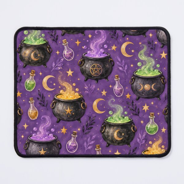 Item preview, Witchy Cauldron Magic – Purple Halloween Watercolor Pattern designed and sold by blankTeeShirt.