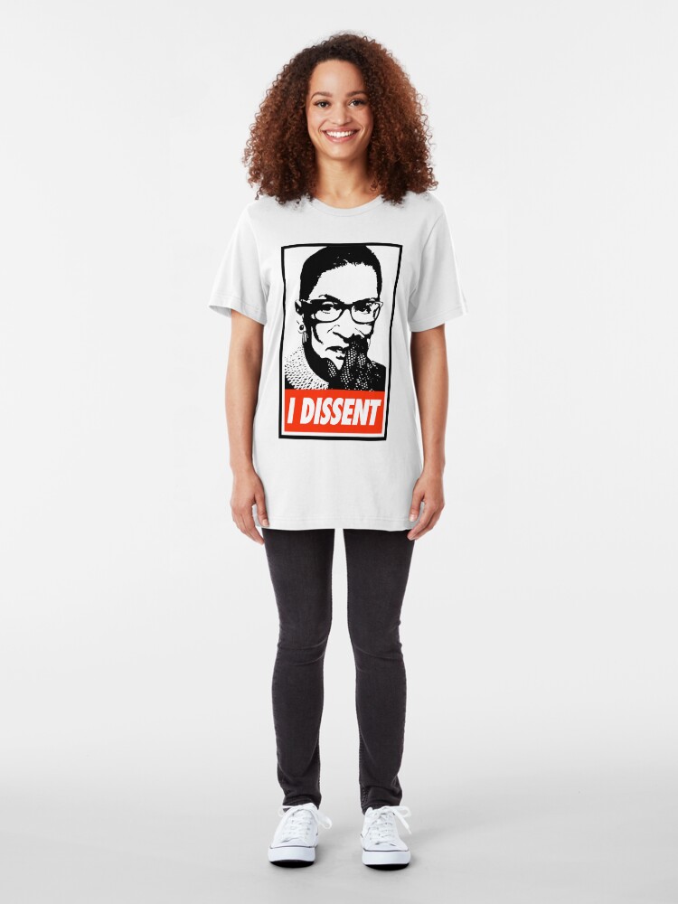 Alternate view of Notorious RBG I Dissent Slim Fit T-Shirt