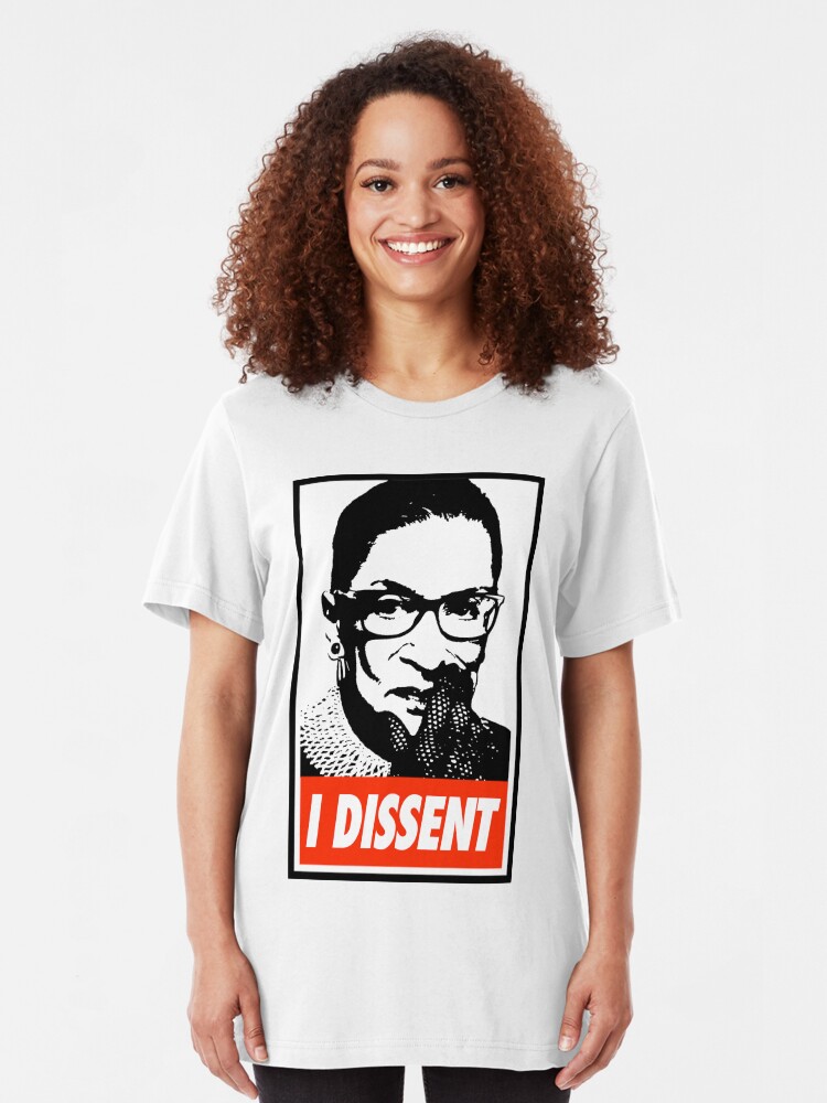 Alternate view of Notorious RBG I Dissent Slim Fit T-Shirt