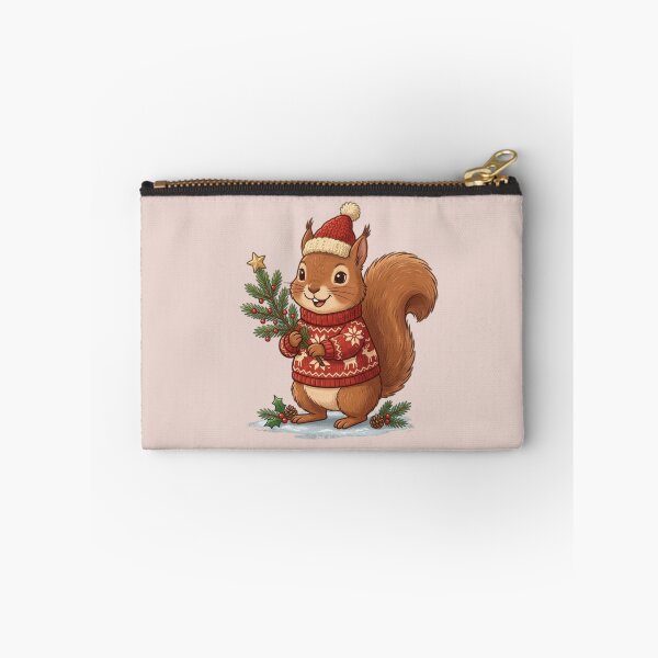 Item preview, Christmas Squirrel in a Cozy Holiday Sweater designed and sold by PunchDrop.