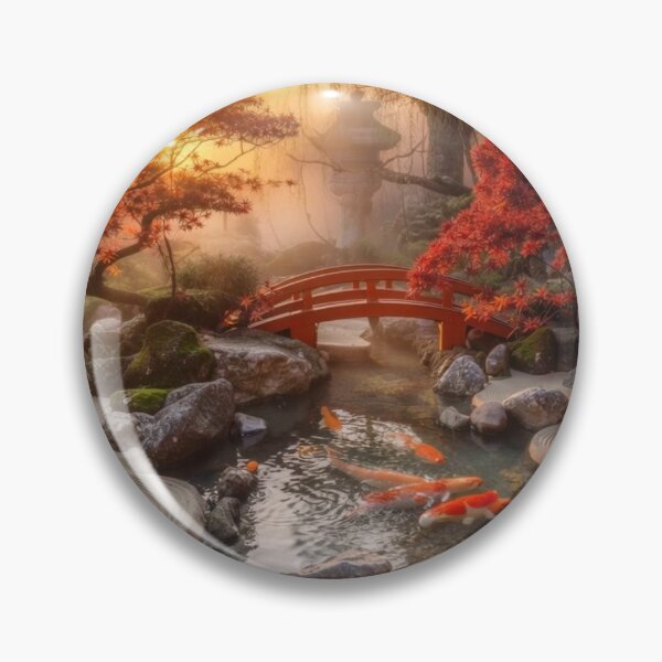 Item preview, Autumn Zen Garden – Japanese Koi Pond Serenity designed and sold by nhk999.