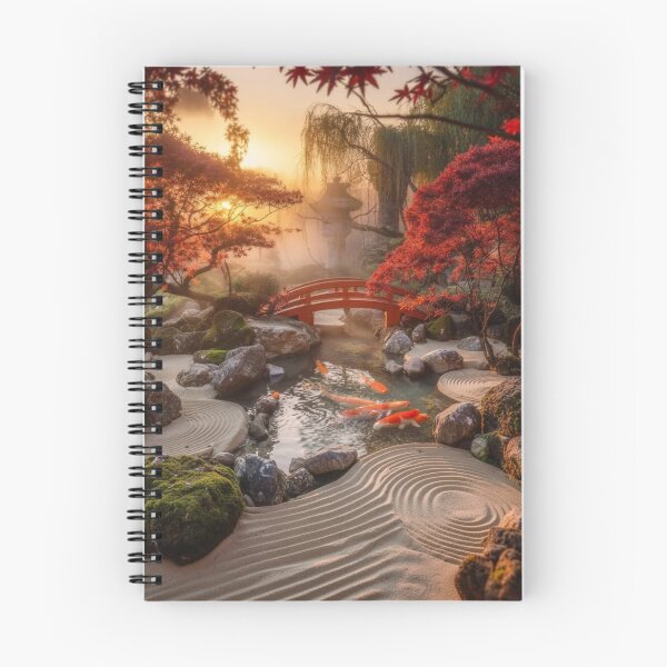 Item preview, Autumn Zen Garden – Japanese Koi Pond Serenity designed and sold by nhk999.