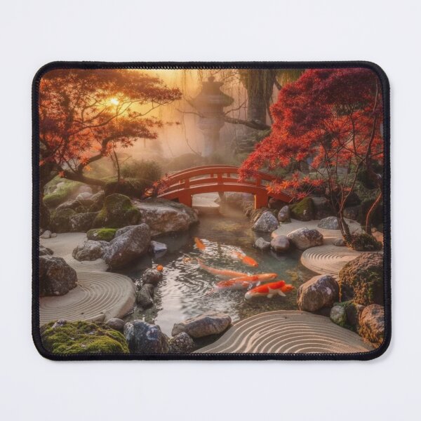 Item preview, Autumn Zen Garden – Japanese Koi Pond Serenity designed and sold by nhk999.