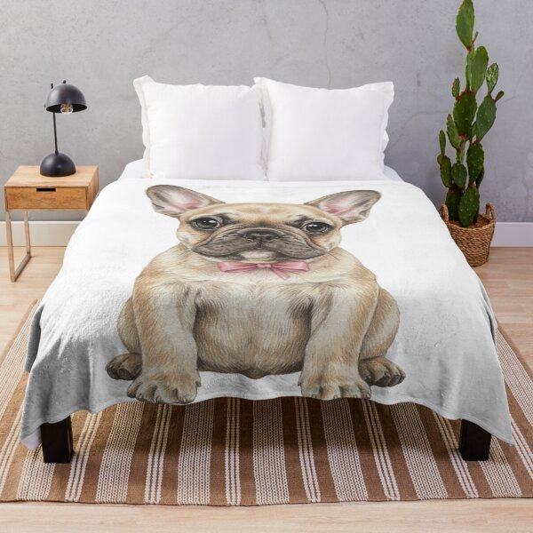 Item preview, Cute French Bulldog with Pink Bow – Dog Lover Art designed and sold by JanjjaSoulInk.
