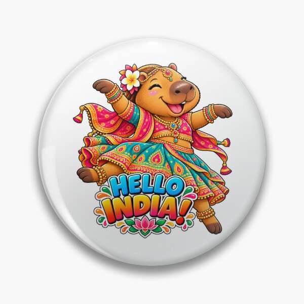 Item preview, Tytuł: Cute India Capybara – Colorful Indian Dance Adventure designed and sold by CapybaraTravels.
