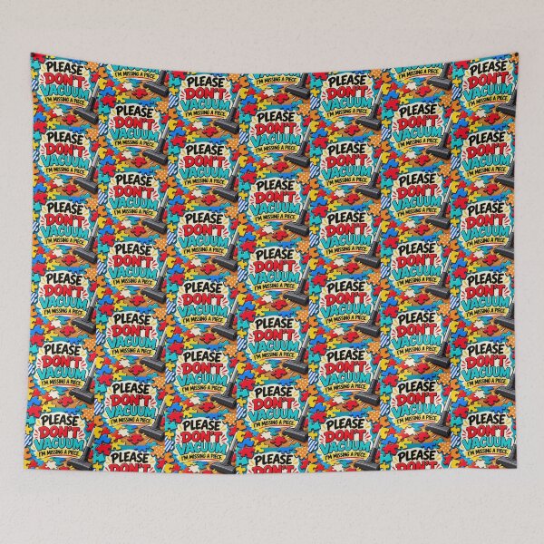Item preview, Please Don’t Vacuum I’m Missing a Piece – Funny Jigsaw Puzzle Gift designed and sold by astersgraphics.