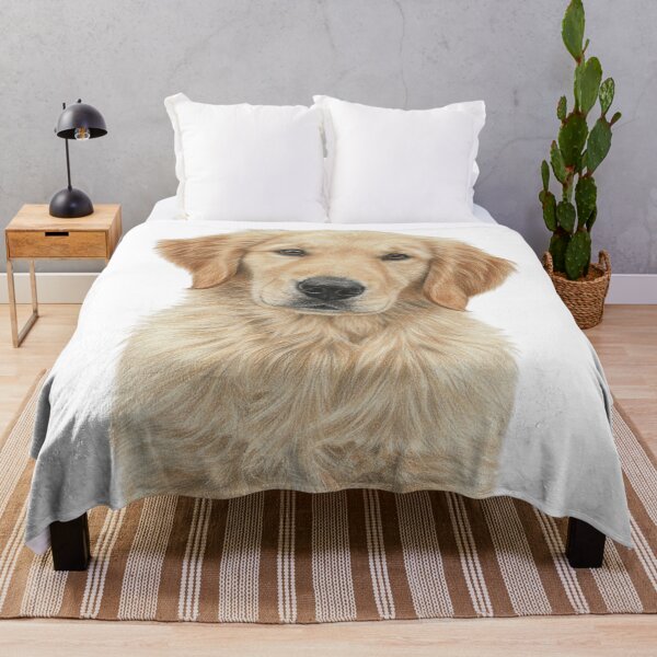 Item preview, Golden Retriever Puppy – Cute Hand Drawn Dog Art designed and sold by JanjjaSoulInk.