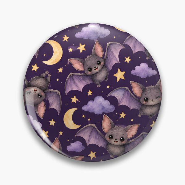 Item preview, Cute Watercolor Bats, Moons & Stars Night Sky Pattern designed and sold by blankTeeShirt.