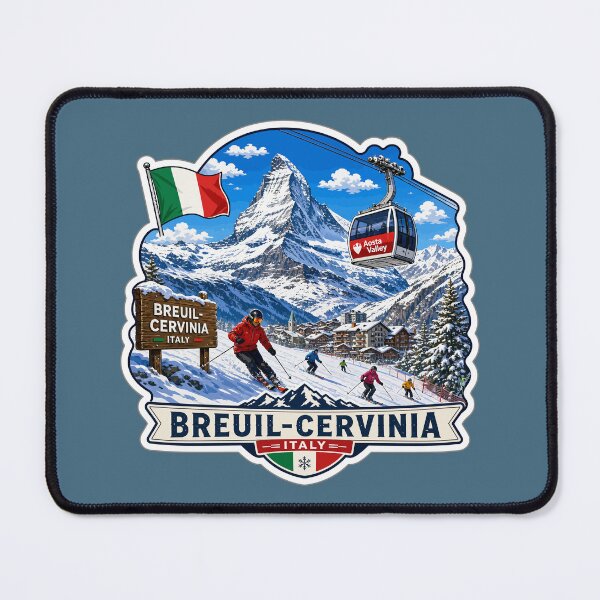 Item preview, Cervinia Italy Italia Ski Skiing Italian Alps Sticker TShirt 08 designed and sold by OuterShellUK.