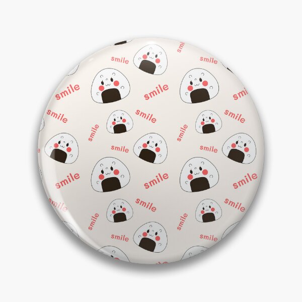 Item preview, Cute Hand Drawn Onigiri Smile Pattern designed and sold by Porpor Artwork.