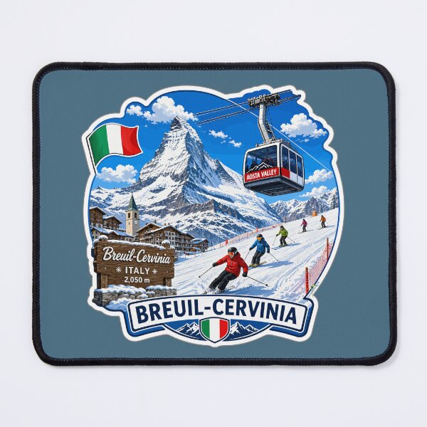 Item preview, Cervinia Italy Italia Ski Skiing Italian Alps Sticker TShirt 09 designed and sold by OuterShellUK.