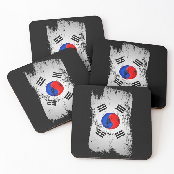 Item preview, South Korea Flag Distressed Paint Brush Stroke Taegeukgi Pride designed and sold by Danny-Arts1.