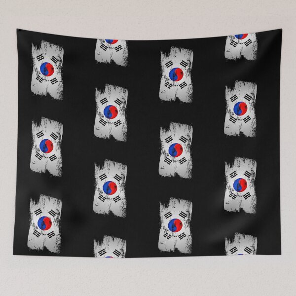 Item preview, South Korea Flag Distressed Paint Brush Stroke Taegeukgi Pride designed and sold by Danny-Arts1.