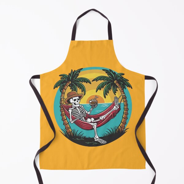 Item preview, Skeleton Beach Hammock Retro Sunset designed and sold by Veganizer.art.