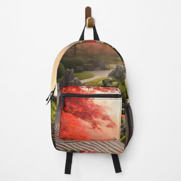 Item preview, Misty Japanese Zen Garden – Autumn Maple Koi Pond designed and sold by nhk999.