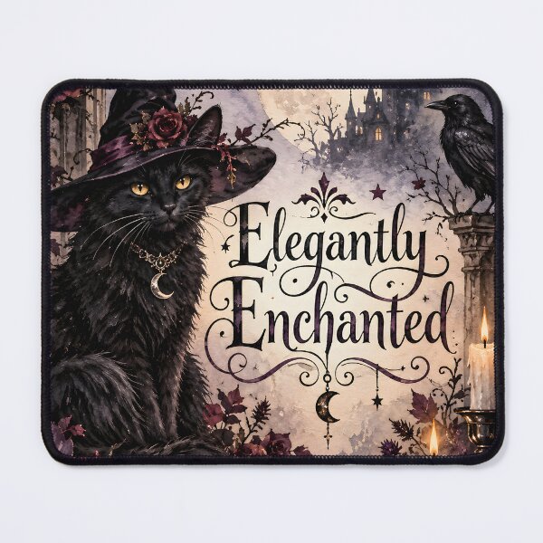 Item preview, Elegantly Enchanted Gothic Witch Cat & Moonlight Halloween designed and sold by blankTeeShirt.