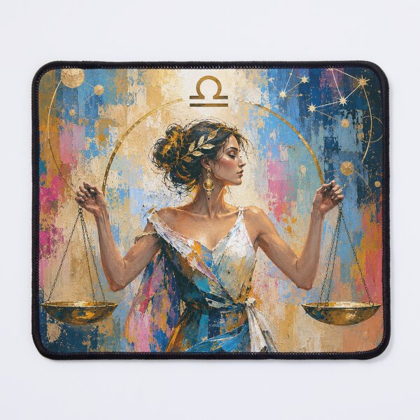 Item preview, Libra Astrology Painting – Cosmic Balance Artwork designed and sold by GalleryKauffeld.