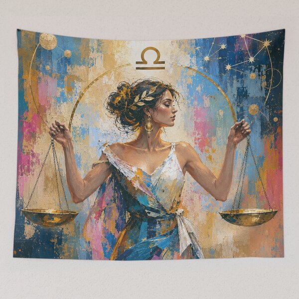 Item preview, Libra Astrology Painting – Cosmic Balance Artwork designed and sold by GalleryKauffeld.