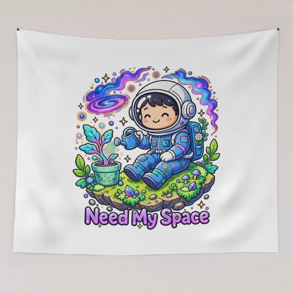 Item preview, Cute Astronaut Need My Space designed and sold by  Natho Templates.