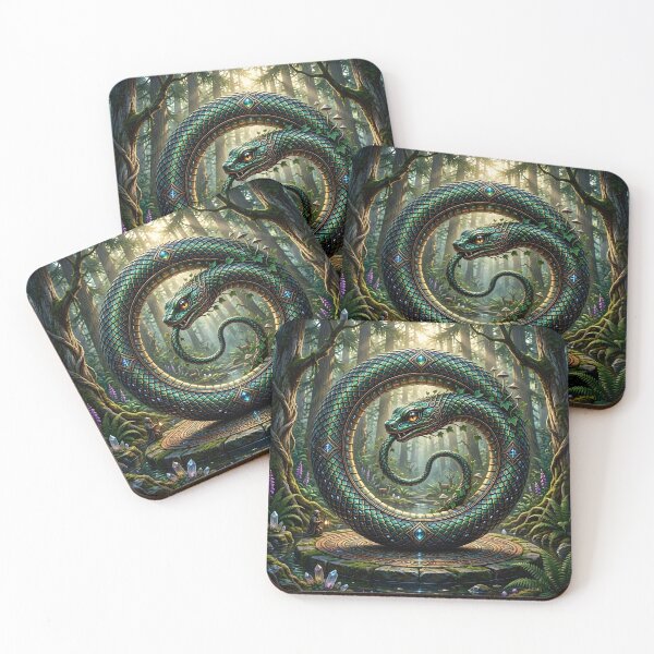 Item preview, Ouroboros: Runic Snake and Mystic Forest Altar designed and sold by Sybille-Yates.