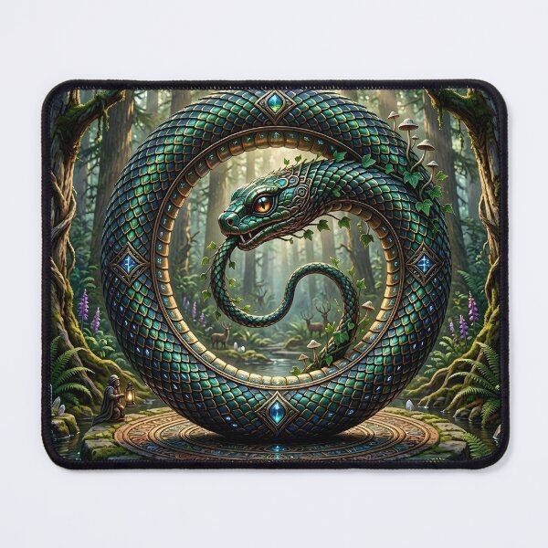 Item preview, Ouroboros: Runic Snake and Mystic Forest Altar designed and sold by Sybille-Yates.