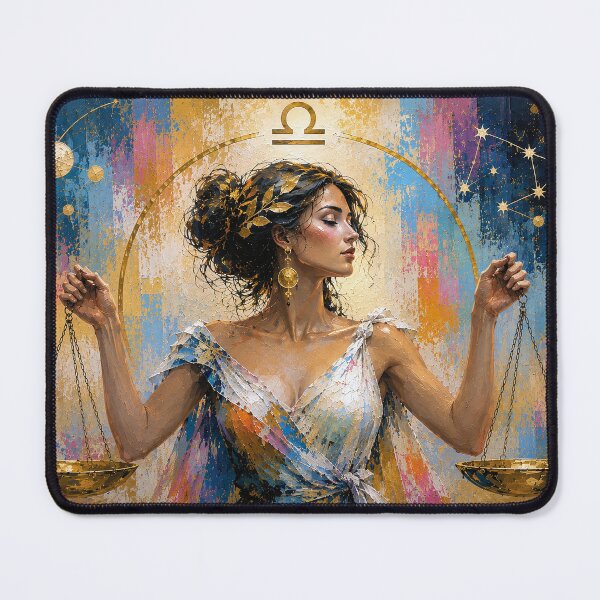 Item preview, Libra Zodiac Painting – Celestial Astrology Art designed and sold by GalleryKauffeld.