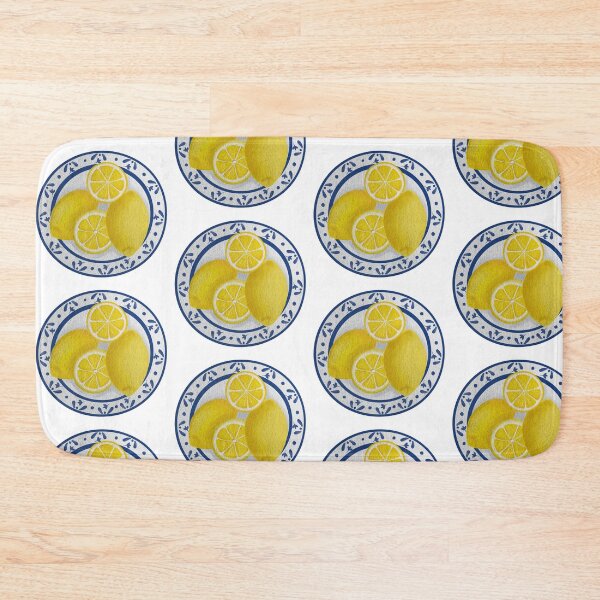 Item preview, Italian Amalfi Lemon Watercolor Plate Illustration designed and sold by DigiBlossom.