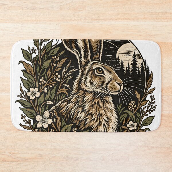 Item preview, Hare Linocut designed and sold by TOMSZE.