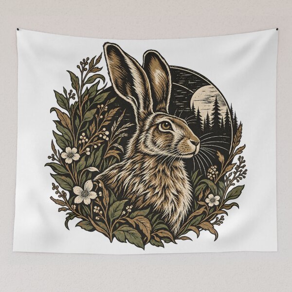 Item preview, Hare Linocut designed and sold by TOMSZE.