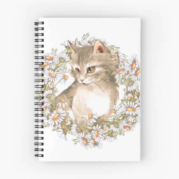 Item preview, Cute Cat in Daisy Wreath designed and sold by Gribanessa.