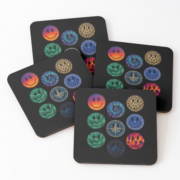 Item preview, Trippy Melting Smiley Faces Aesthetic Pattern designed and sold by MOONE FLOWER.