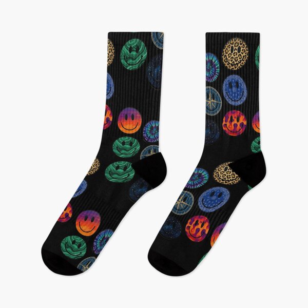 Item preview, Trippy Melting Smiley Faces Aesthetic Pattern designed and sold by MOONE FLOWER.