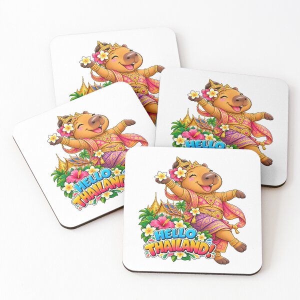 Item preview, Cute Thailand Capybara – Tropical Thai Travel Adventure designed and sold by CapybaraTravels.