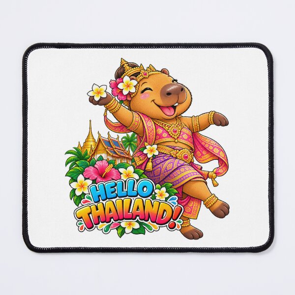 Item preview, Cute Thailand Capybara – Tropical Thai Travel Adventure designed and sold by CapybaraTravels.