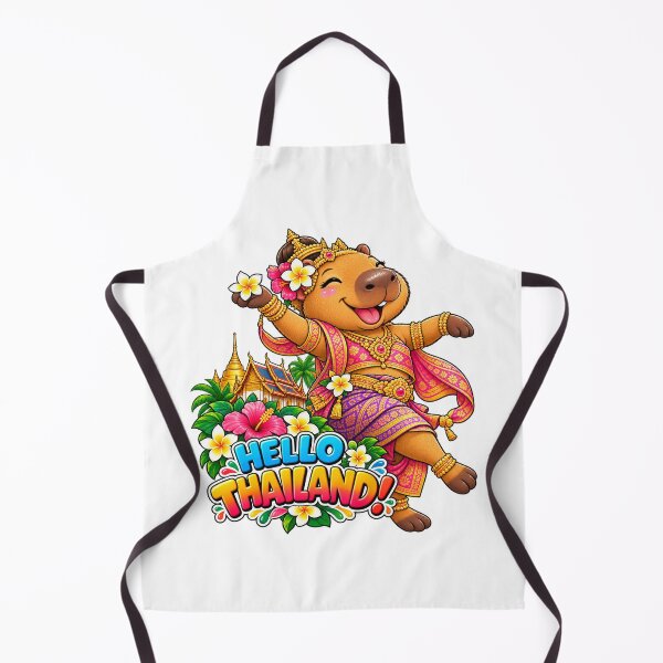Item preview, Cute Thailand Capybara – Tropical Thai Travel Adventure designed and sold by CapybaraTravels.