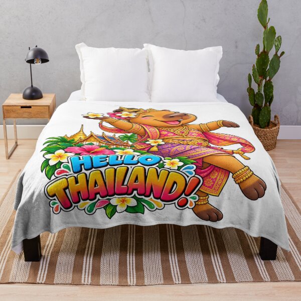 Item preview, Cute Thailand Capybara – Tropical Thai Travel Adventure designed and sold by CapybaraTravels.