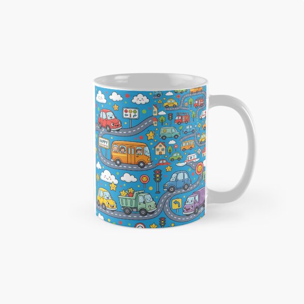 Item preview, Cute Cartoon Cars Vehicles Seamless Pattern designed and sold by ShivCraftStudio.