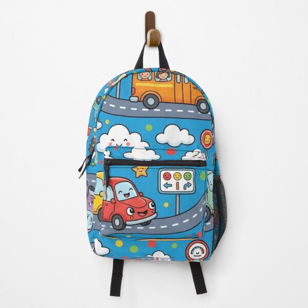 Item preview, Cute Cartoon Cars Vehicles Seamless Pattern designed and sold by ShivCraftStudio.