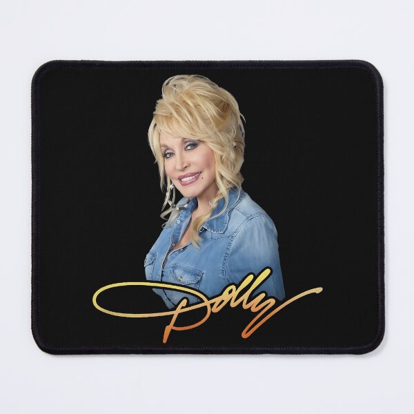 Item preview, DollyParton Inspired Iconic Smile And Signature In Denim designed and sold by KryptoSuperdog.