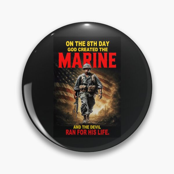 Item preview, God Created The Marine; designed and sold by StickerApe.