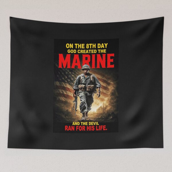 Item preview, God Created The Marine; designed and sold by StickerApe.