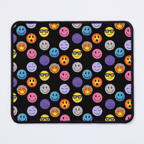 Item preview, Trippy Melting Smiley Faces Aesthetic Pattern designed and sold by MOONE FLOWER.